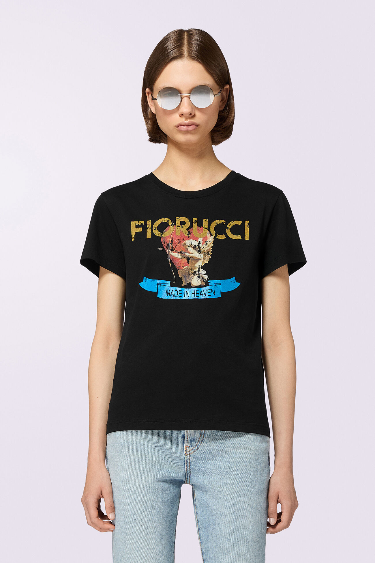 Rock Cupid Logo Slim T-Shirt Black